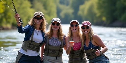Private guided fly fishing experience for a wedding party group